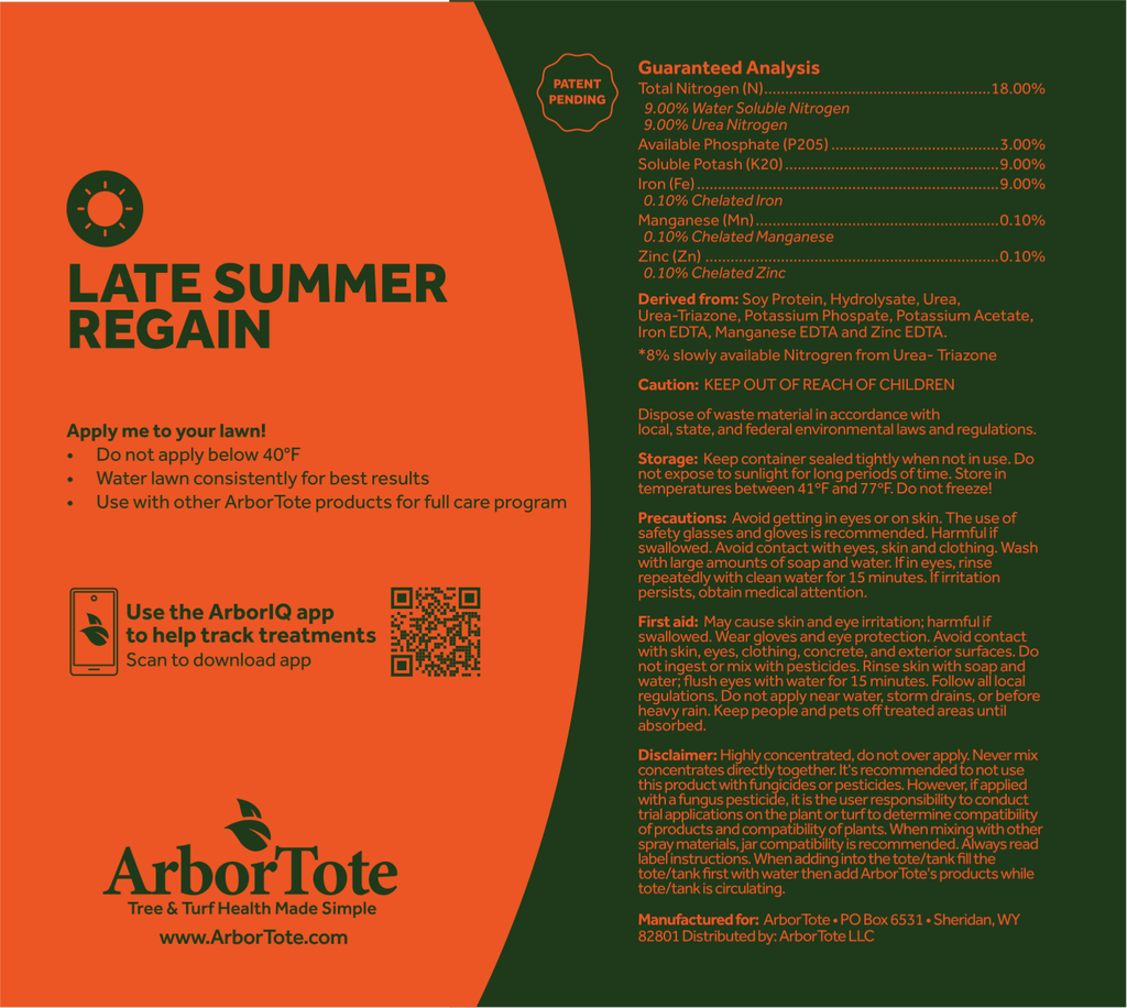 Late Summer Regain Refill - Liquid Lawn Fertilizer
