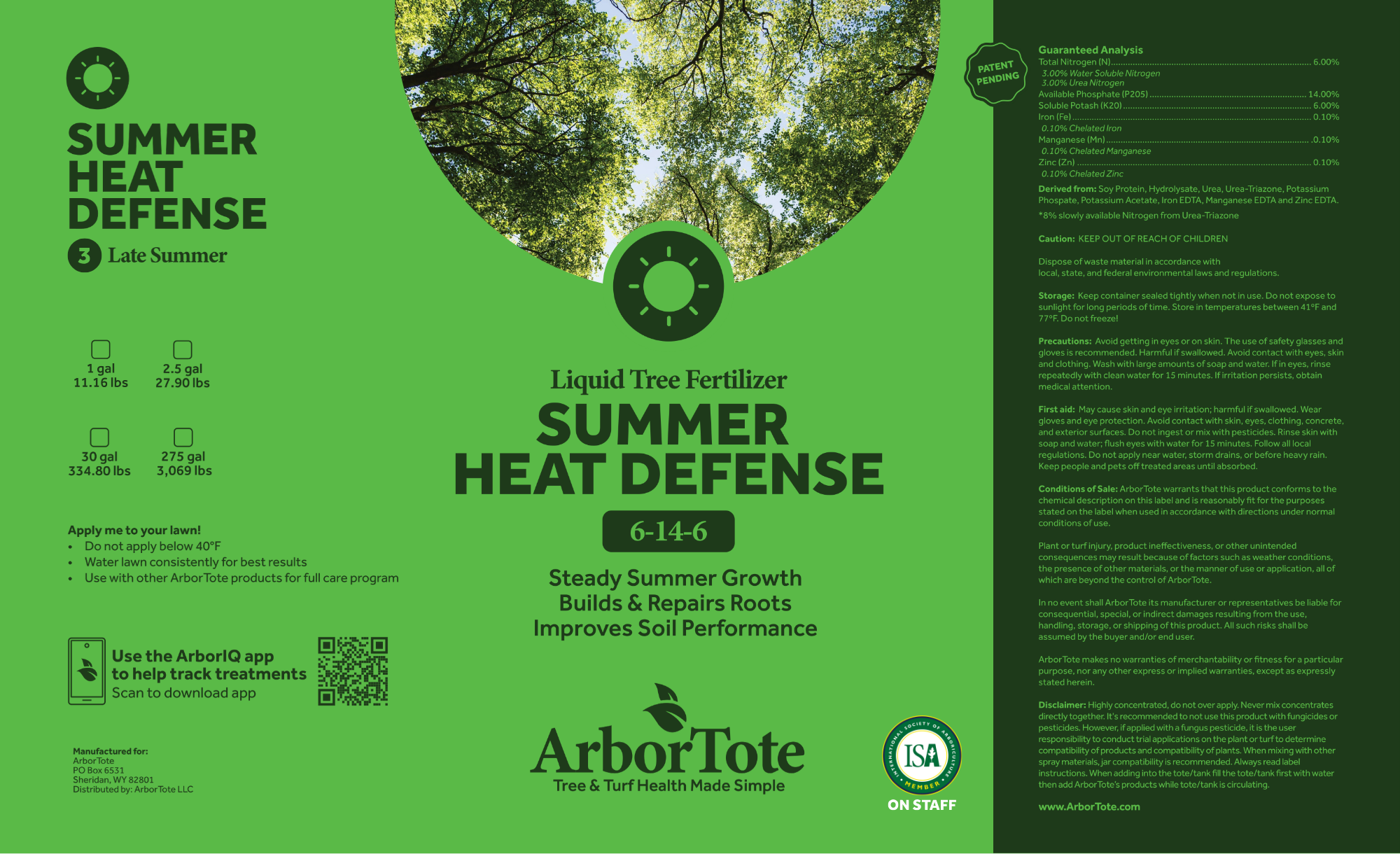 Summer Heat Defense Refill - Liquid Tree Fertilizer